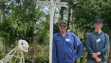 Paul Miller died while walking the Kokoda Track with his son on Sunday.