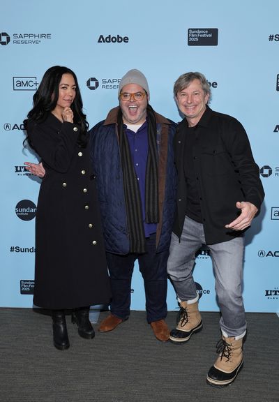 Jennifer Tiexiera, Josh Gad and Guy Mossman