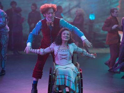 Marissa Bode and Ethan Slater in Wicked