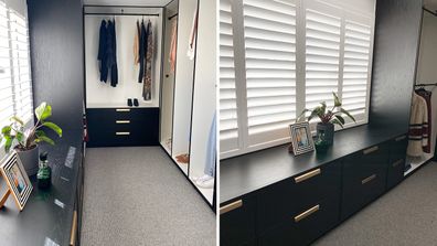 El'ise and Matt's renovation: A look inside their walk-in wardrobe