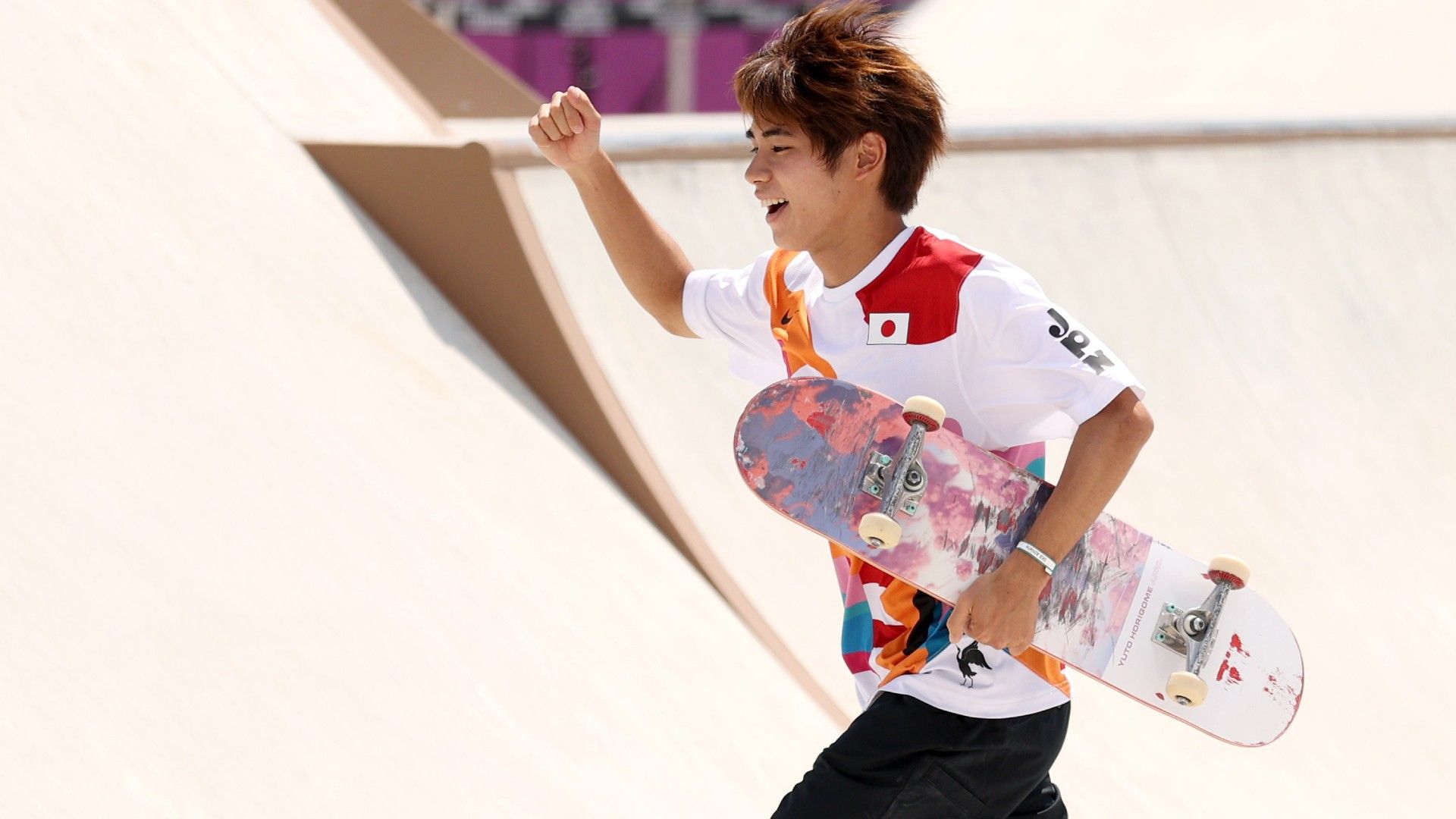Japan's Horigome wins first-ever skateboarding competition at the Olympic Games