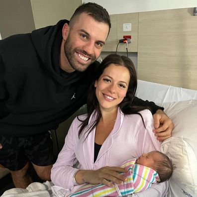 Maria and James Tedesco with their baby daughter Rosie