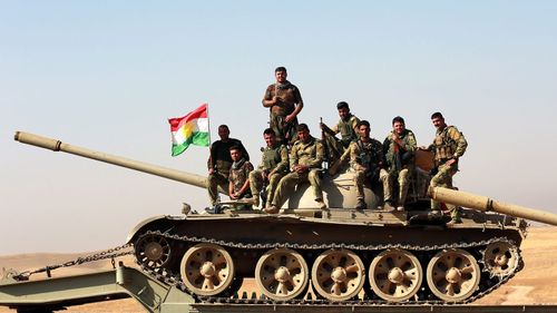 Peshmerga forces take part in an operation to liberate several villages from the control of ISIL. (AAP)