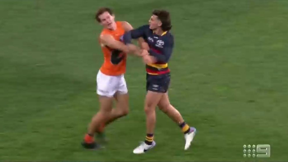 Adelaide player Josh Rachele was reported for striking.