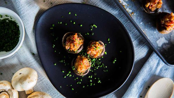 The Giles' Speck and Blue Cheese Stuffed Mushrooms 