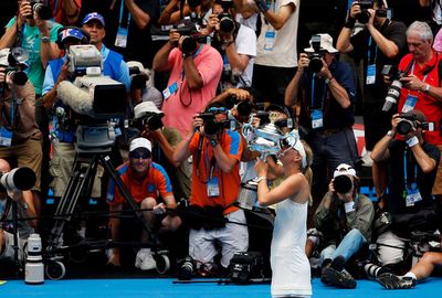 Two years later she struck again, winning the 2008 Australian Open. (Getty)