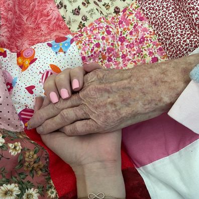 Jasmine Yarbrough reunites with her grandmother in Queensland.