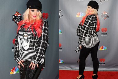 In late 2012, the singer debuted her new dip-dyed hair at <i>The Voice</I> season three party.
