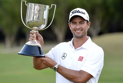 <b>Adam Scott completed just the sixth career Triple Crown in Australian golf after winning the Australian PGA Championship on the Gold Coast.</b><br/><br/>The US Masters champion showed all of his class after a weather delay, making an eagle and two birdies to win by four shots.<br/><br/>His victory, along with his Australian Masters crown and Australian Open title, means he joins Greg Norman, Peter Senior, Craig Parry, Robert Allenby and Peter Lonard as winners of all three domestic majors in their career. (Getty Images)