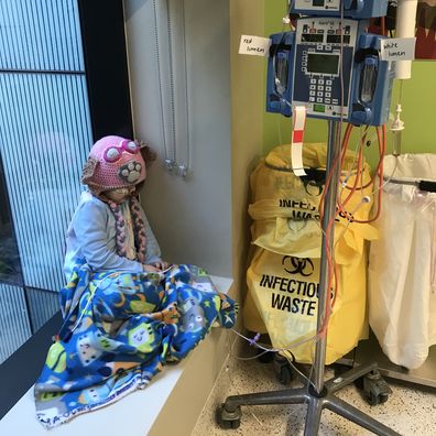 Samantha is battling high-risk neuroblastoma.