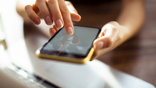 Woman using phone