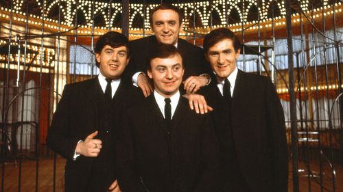Popular song 'You'll Never Walk Alone' by Gerry and the Peace Makers (pictured) to play simultaneously on radio stations in the UK and Europe.
