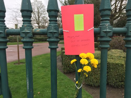 A tribute left for Tori at West Park the day after her body was found. (AAP)