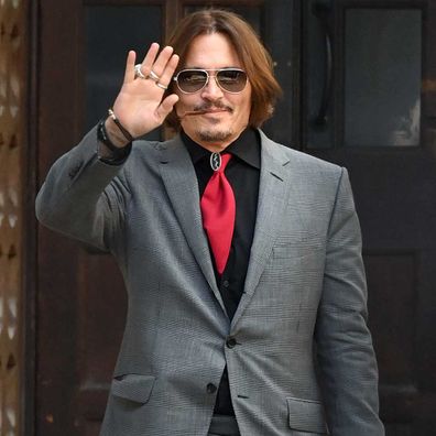 Johnny Depp departs the Royal Courts of Justice, Strand on July 21, 2020 in London, England.