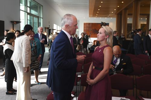 PM Malcolm Turnbull issued a challenge to Australian men to advance equality. Picture: AAP