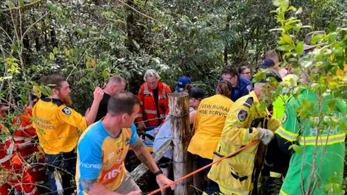 A missing Gold Coast grandfather has been found alive in rugged New South Wales bushland following a large-scale search operation.Dozens of rescuers spent four days looking for 66-year-old Billy Dilworth, who has dementia and disappeared from his Pimpama home on Wednesday.