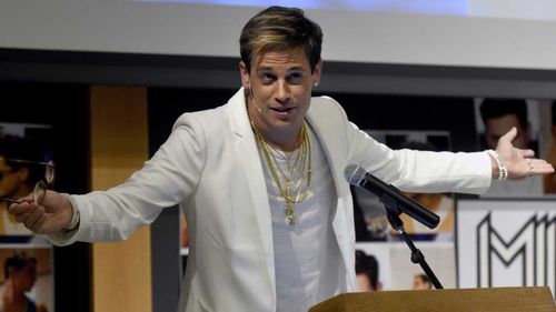Milo Yiannopoulos speaks at an event in Colorado. (AAP)