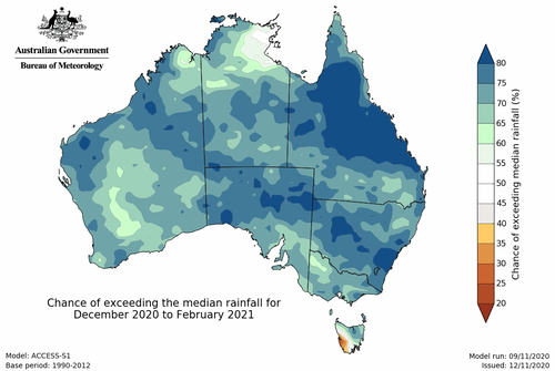 Australia November rainfall