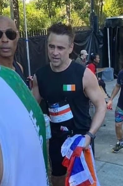 Colin Farrell runs Brisbane Marathon.