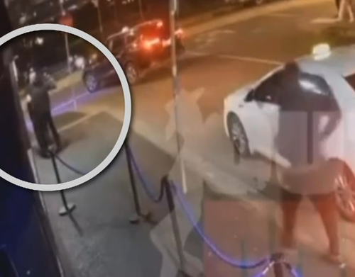 The Western Bulldogs player was seen with a friend before a third male approached the pair.