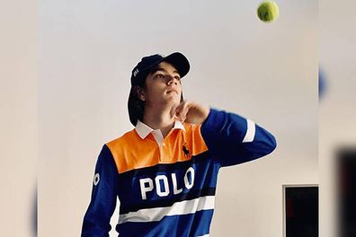 Charlie Meadows is a ball kid at the Australian Open