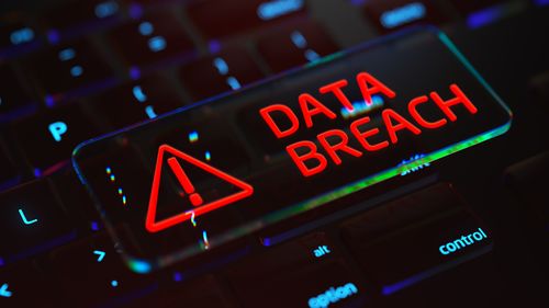 Violazione dei dati Sicurezza informatica Ransomware Email Phishing Tecnologia crittografata, informazioni digitali protette