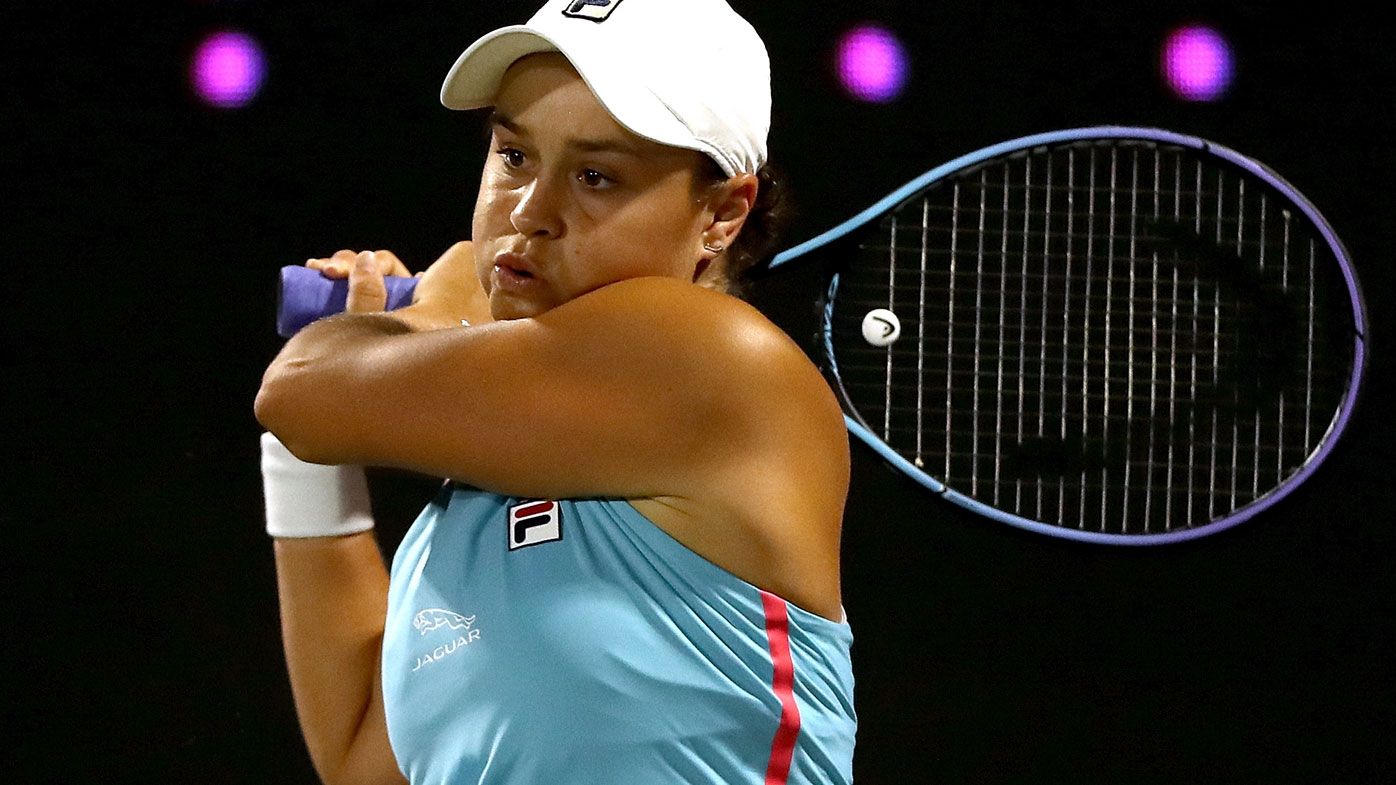 Ash Barty is ousted by Spain&#x27;s Paula Badosa. (Getty)