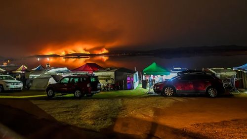 Fires burning out of control at Mallacoota in east Gippsland in Victoria.