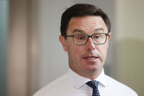 CANBERRA, AUSTRALIA - JANUARY 19: Leader of the National Party David Littleproud speaks to the media at Parliament House on January 19, 2026 in Canberra, Australia. Prime Minister Anthony Albanese recalled parliament early, with a number of key pieces of legislation on the agenda, including the tightening of gun control laws. (Photo by Hilary Wardhaugh/Getty Images)