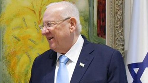 Prince Charles, The Prince of Wales meets with Israel's President Reuven Rivlin at his official residence in Jerusalem.