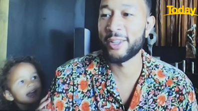 John Legend's daughter Luna decided to crash his interview with Today. 