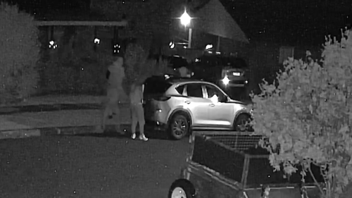 Dï»¿etectives have released CCTV footage as they investigate a "violent" home invasion in Sydney's west earlier this year.