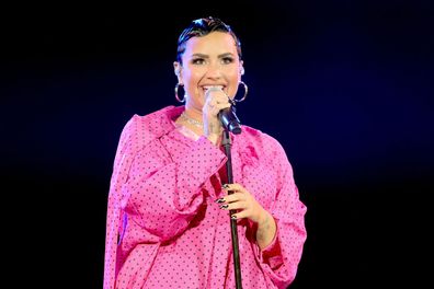 Demi Lovato performs onstage during the OBB Premiere Event for YouTube Originals Docuseries "Demi Lovato: Dancing With The Devil" at The Beverly Hilton on March 22, 2021 in Beverly Hills, California. 