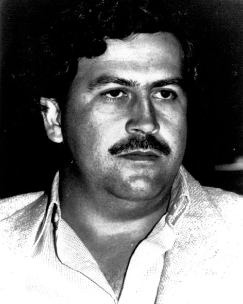 Colombian drug lord Pablo Escobar, pictured in 1992.