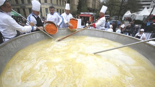 Bosnian chefs claim to have made world's largest stew