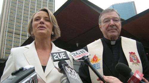 Kristina Keneally and George Pell when she was Premier of NSW.