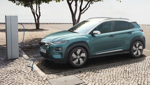 The Hyundai Kona is the latest electric car in the range and can hit 100km/h in 7.4 seconds.