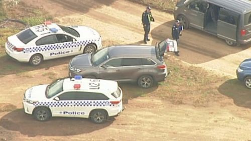 A large police presence is currently at the scene. Picture: 9NEWS