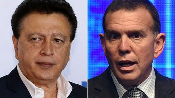 President of the Honduran Football Federation Alfredo Hawit (Left) and president of the South American Football Confederation Juan Angel Napout