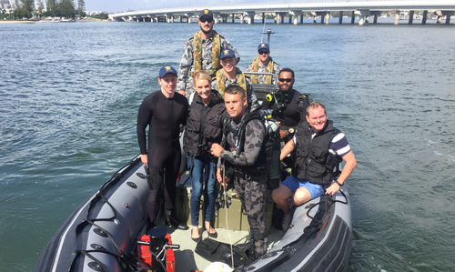 The clearance divers invited 9NEWS on board this morning. (9NEWS)