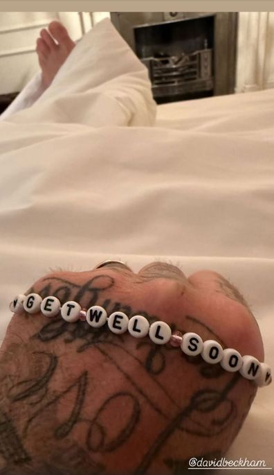 David Beckham in hospital