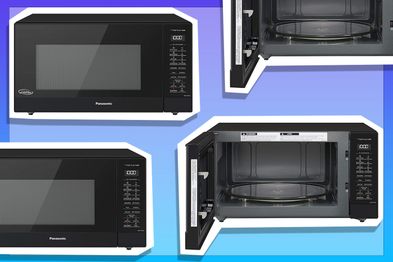 9PR: Panasonic 44L 1100W Cyclonic Inverter Microwave Oven, Black