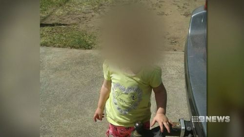 Falkiner's four-year-old daughter was left in a wheelchair. Picture: 9NEWS.