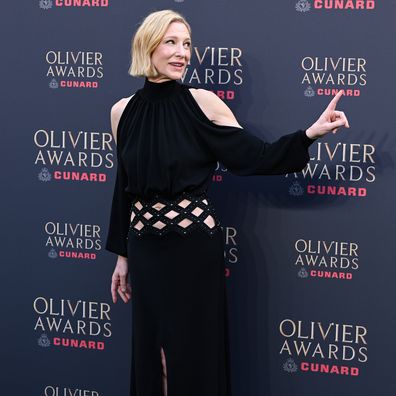 Cate Blanchett attends The Olivier Awards 2026 with Cunard at the Royal Albert Hall on April 12, 2026 in London, England. 