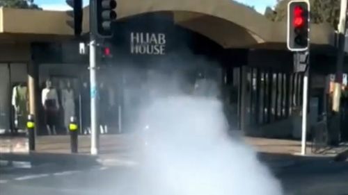 A car careered into the shop in Greenacre, Sydney, in May.