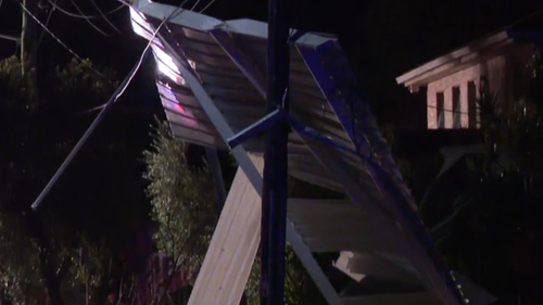 Several households had to be evacuated after a roof tore off a home in Roseberry, Sydney.