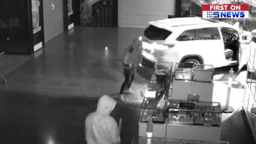 CCTV caught the robbers in action. (9NEWS)