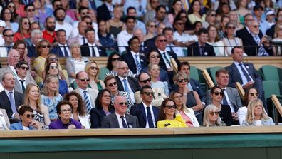 A view of the royal box as Elena Rybakina of Kazakhstan plays against Ons Jabeur of Tunisia during the Ladies&#x27; Singles Final match on day thirteen of The Championships Wimbledon 2022 at All England Lawn Tennis and Croquet Club on July 09, 2022 in London, England 
