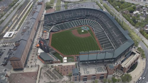 Oriole Park sits empty after a game was postponed due to Gray's funeral. (AAP)