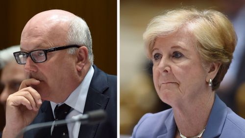 Attorney General George Brandis and Australian Human Rights Commission president Gillian Triggs. (AAP)